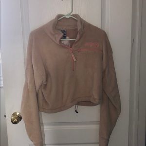 cropped fuzzy sweater